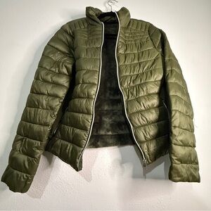 CiSono Olive Puffer Jacket, Sz L.